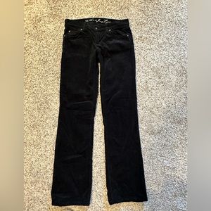Juicy Couture Black Corduroy boot leg pants. Low Rise